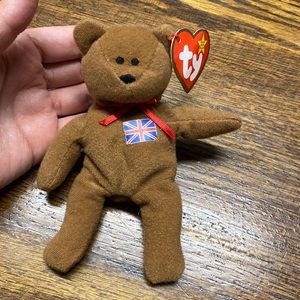 NWT Ty Teenie Beanie Babies Brittanica Bear 1993